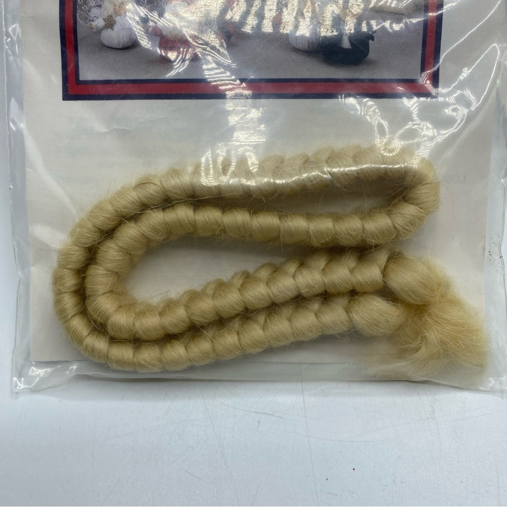 All Cooped Up Light Blond Curly Crepe Wool Doll Hair Set of 2 Packages - Picture 2 of 6